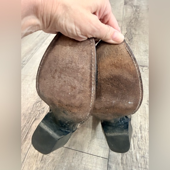 Vintage Larry Mahan 1970’s Black Python Leather Cowboy Boots Size 6.5 - Picture 5 of 10